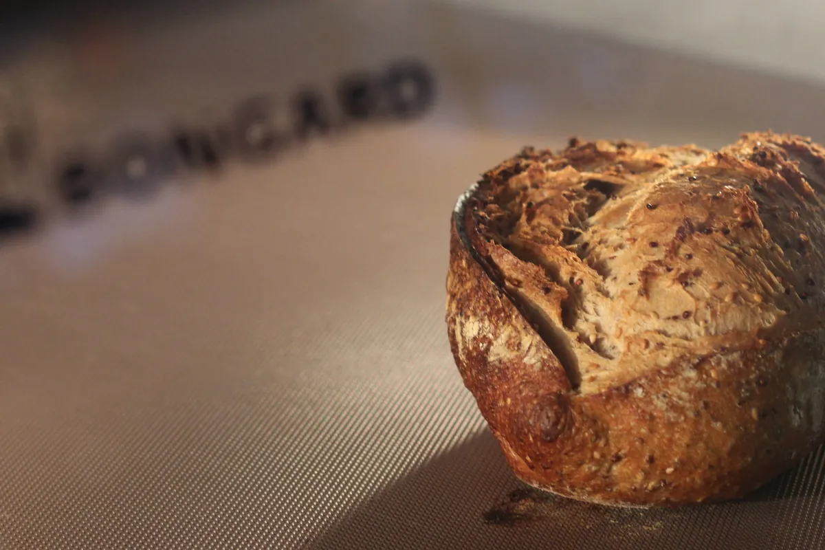 A crusty loaf of Raphaël's bread